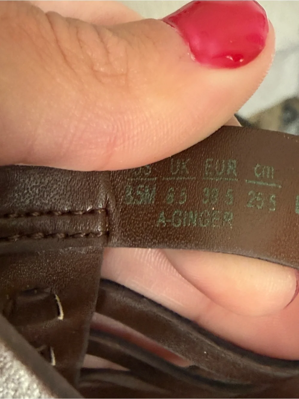 Franco Sarto Artists Collection Dark Brown Leather Strappy Sandals SZ 8.5